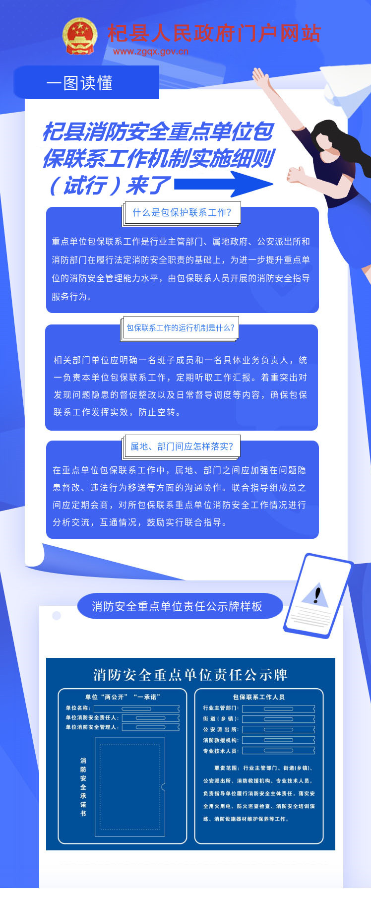 一图读懂：杞县消防安全重点单位包保联系工作机制实施细则（试行）
